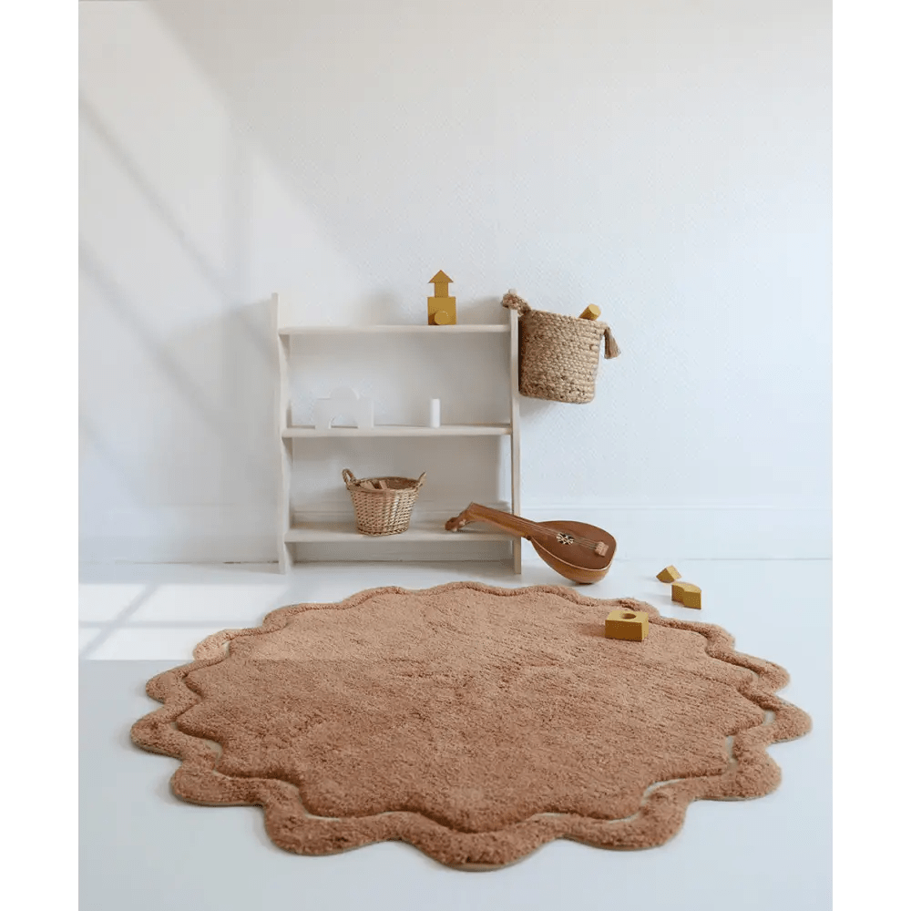 Alfombra Infantil 110 cm SWEET APRIL TOFFEE Algodón Lavable en lavadora - Sueños de Cigueña 