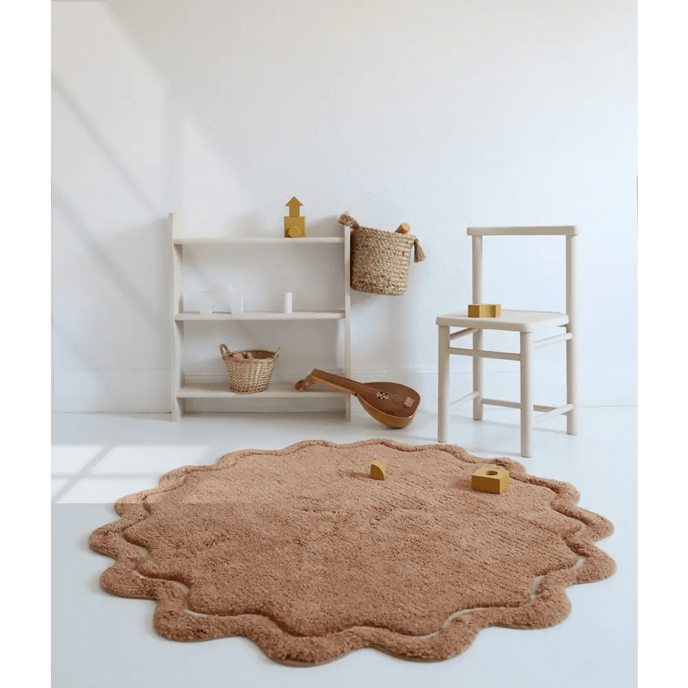 Alfombra Infantil 110 cm SWEET APRIL TOFFEE Algodón Lavable en lavadora - Sueños de Cigueña 