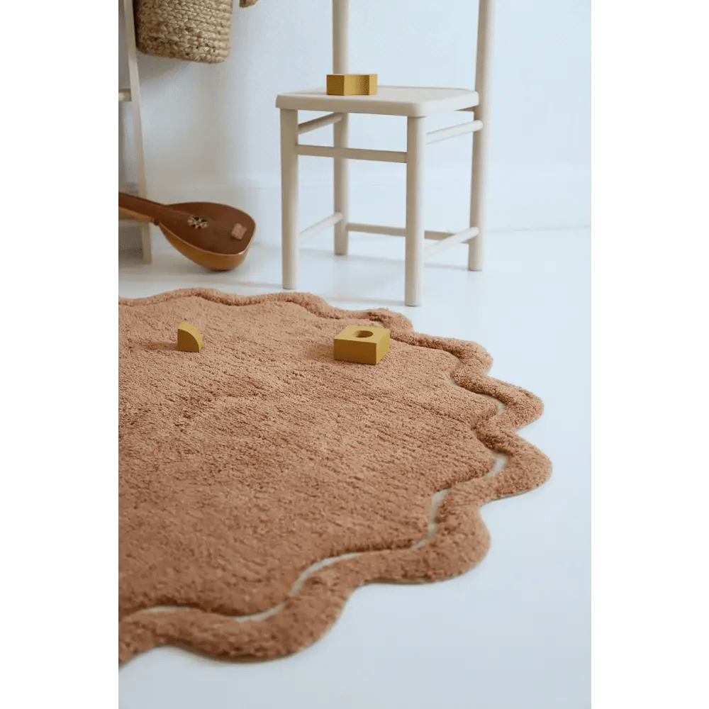 Alfombra Infantil 110 cm SWEET APRIL TOFFEE Algodón Lavable en lavadora - Sueños de Cigueña 