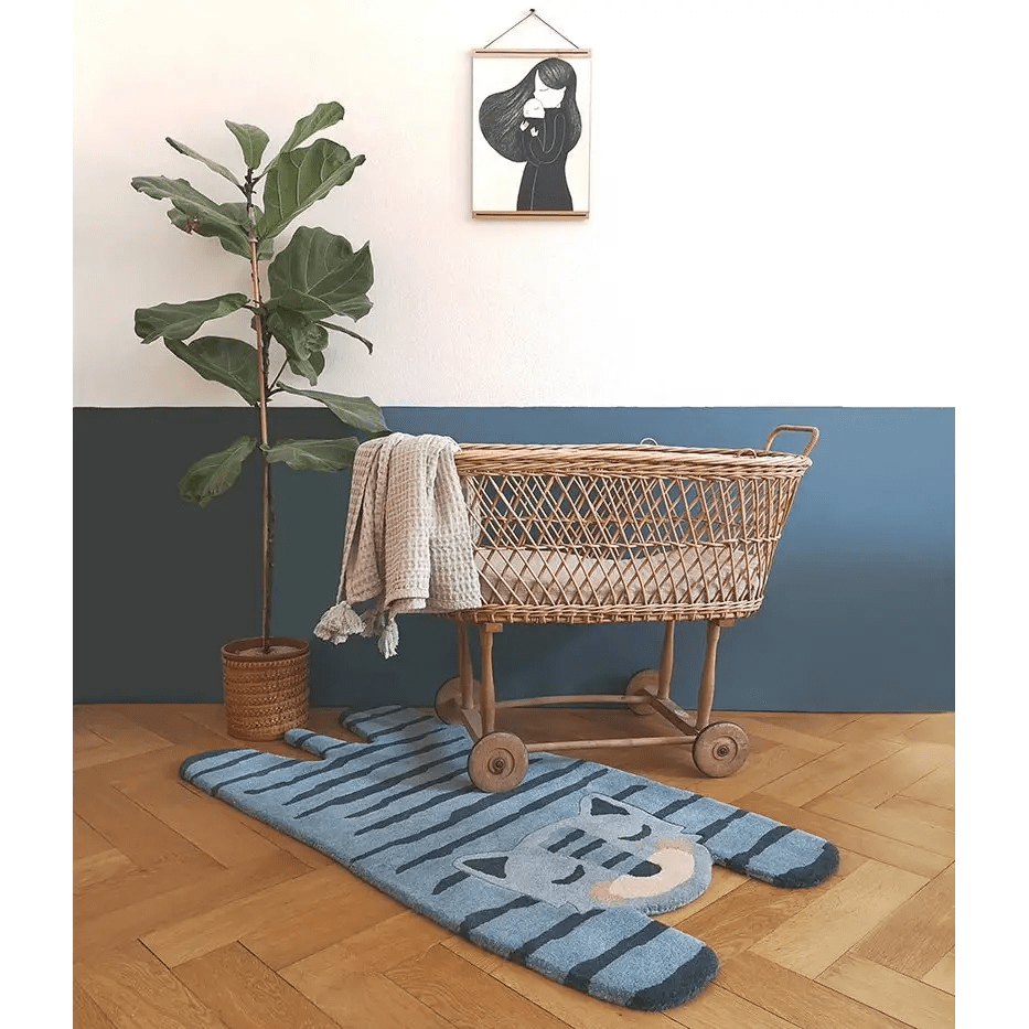 Alfombra Infantil 125 cm BLUE TIGER - Sueños de Cigueña 