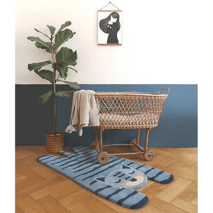 Alfombra Infantil 125 cm BLUE TIGER - Sueños de Cigueña 