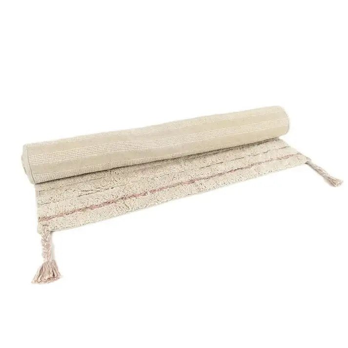 Alfombra Infantil DALIA NUDE Algodón Lavable en lavadora - Sueños de Cigueña