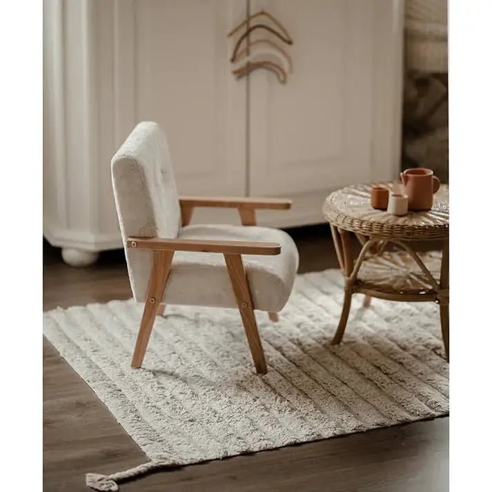 Alfombra Infantil DALIA NUDE Algodón Lavable en lavadora - Sueños de Cigueña