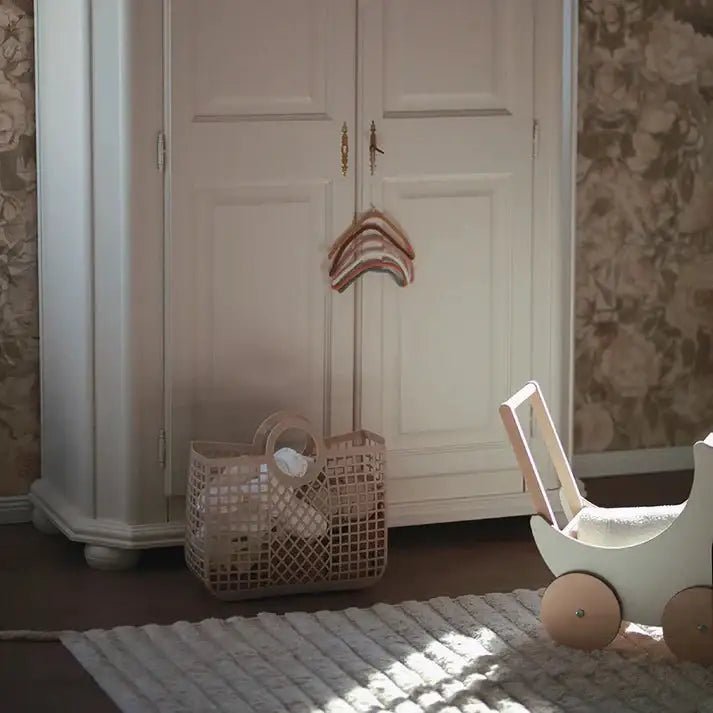 Alfombra Infantil DALIA NUDE Algodón Lavable en lavadora - Sueños de Cigueña