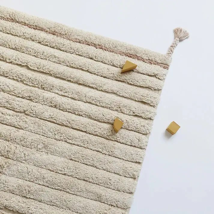 Alfombra Infantil DALIA NUDE Algodón Lavable en lavadora - Sueños de Cigueña