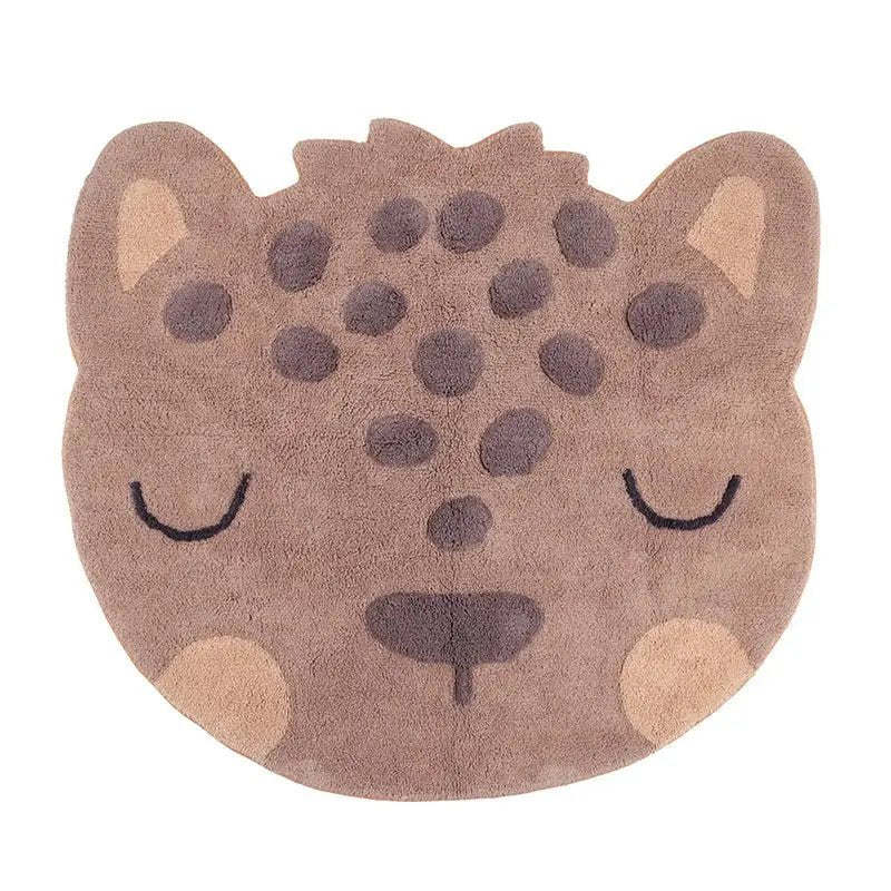 Alfombra Infantil Leopardo Sören 95x105cm para Dormitorio Infantil - Sueños de Cigueña 
