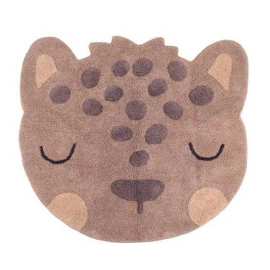 Alfombra Infantil Leopardo Sören 95x105cm para Dormitorio Infantil - Sueños de Cigueña 