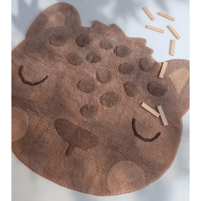 Alfombra Infantil Leopardo Sören 95x105cm para Dormitorio Infantil - Sueños de Cigueña 