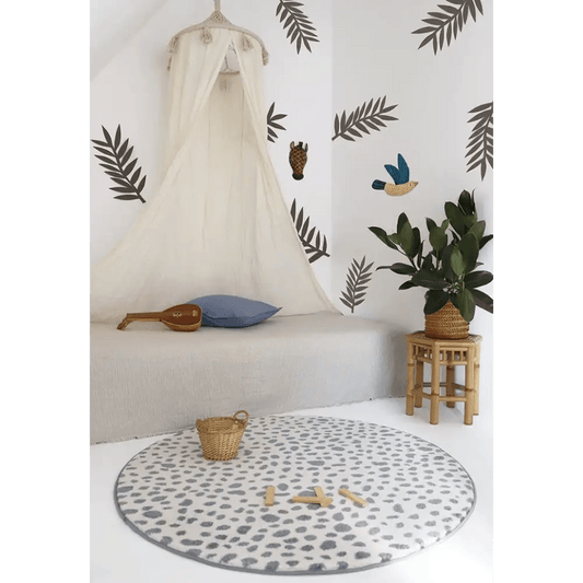 Alfombra Infantil MALDÄ SILVER BLUE 120cm - Sueños de Cigueña 