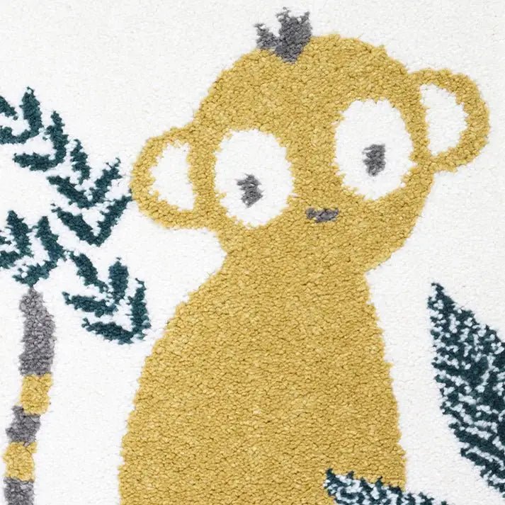 Alfombra Infantil MONKEY PARADISE MIEL 80x150 - Sueños de Cigueña