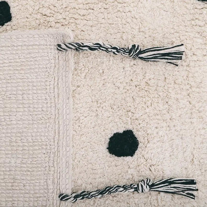 Alfombra Infantil NÜMI BLACK con lunares 100x150 - Sueños de Cigueña 