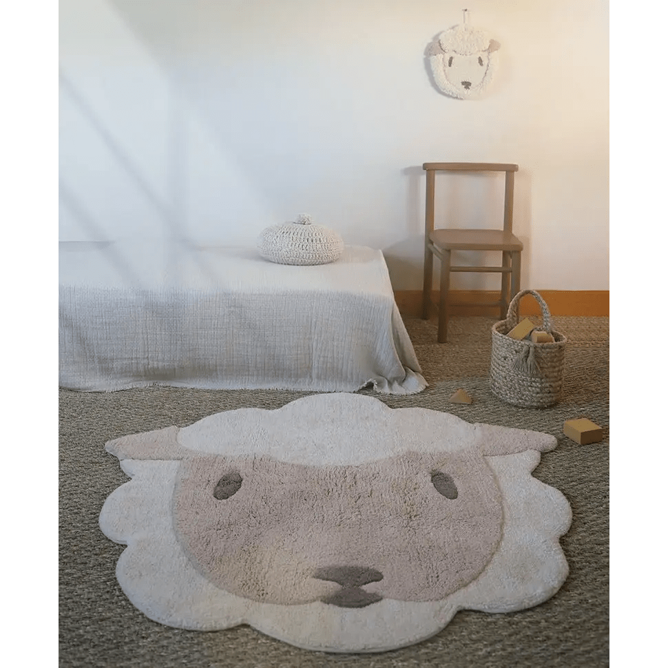 Alfombra Infantil oveja RUG LOLHO 100x110 - Sueños de Cigueña 