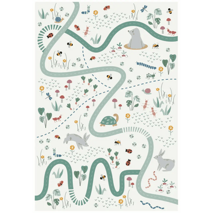 Alfombra Infantil PLAYRUG GARDEN LIFE 123x80 - Sueños de Cigueña 