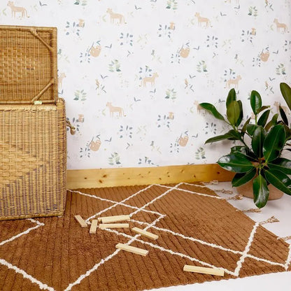 Alfombra Infantil STONE LASSA TOFFEE S 100x150 - Sueños de Cigueña 