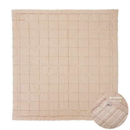 Alfombra de Descanso para bebé reversible Anna Terracotta 100 x 87 cm - Sueños de Cigueña 