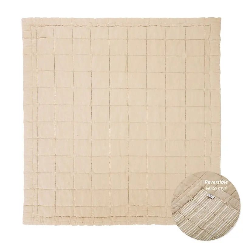 Alfombra de Descanso para bebé reversible CARAMEL LAVE 100 x 87 cm - Sueños de Cigueña 
