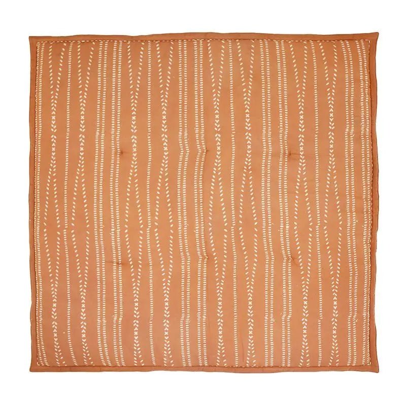 Alfombra bebe de juegos infantil algodón estampada bohème NEPO TERRACOTTA 100x100 - Sueños de Cigueña 