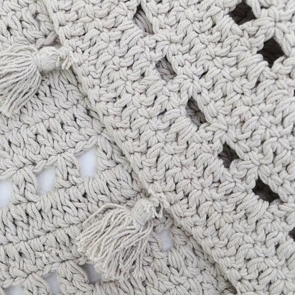Alfombra infantil de algodón crochet NILA GRIS PERLE - Sueños de Cigueña