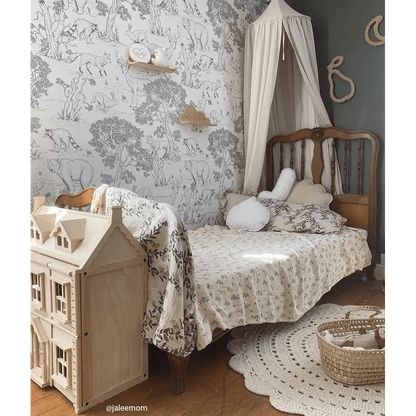 ALMA ECRU Alfombra Infantil Crochet 120cm - Sueños de Cigueña