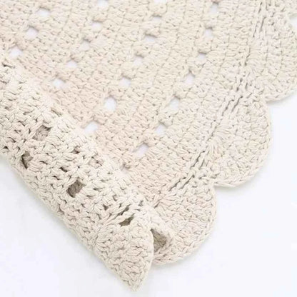 ALMA ECRU Alfombra Infantil Crochet 120cm - Sueños de Cigueña