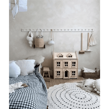 ALMA ECRU L Alfombra Infantil Crochet 150cm - Sueños de Cigueña 