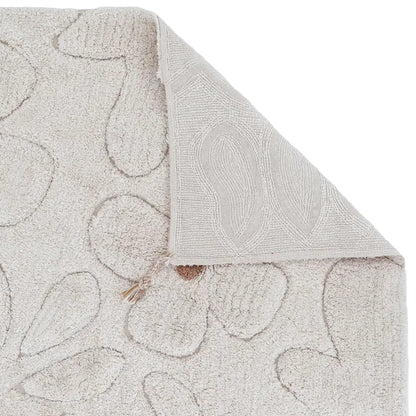 Alfombra infantil de algodón lavable con estampado de flores GENTLE FLORA Algodón Lavable en lavadora - Sueños de Cigueña 