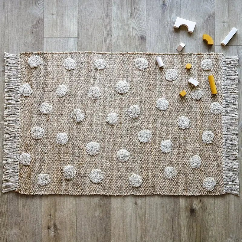 Alfombra de Jute y Algodón de puntos NOP - Sueños de Cigueña