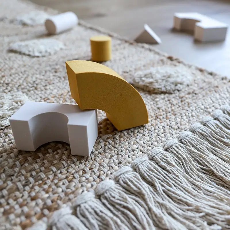 Alfombra de Jute y Algodón de puntos NOP - Sueños de Cigueña