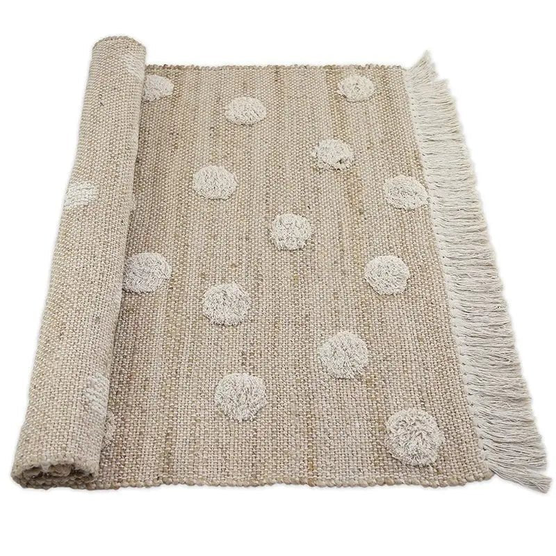 Alfombra de Jute y Algodón de puntos NOP - Sueños de Cigueña