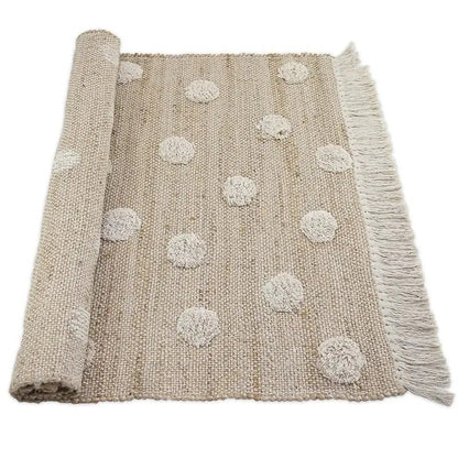 Alfombra de Jute y Algodón de puntos NOP - Sueños de Cigueña