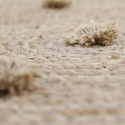Alfombra de jute con pompones SISKA 140cm - Sueños de Cigueña