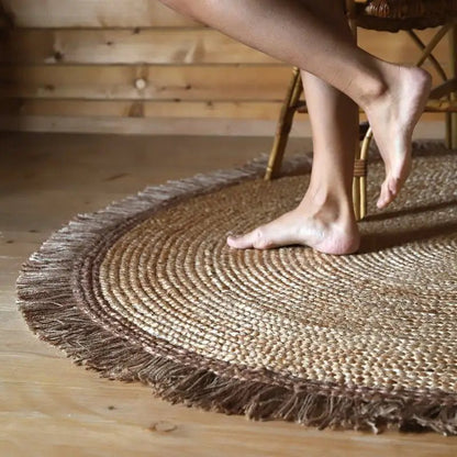 THAR Alfombra Infantil jute con pompones - Sueños de Cigueña