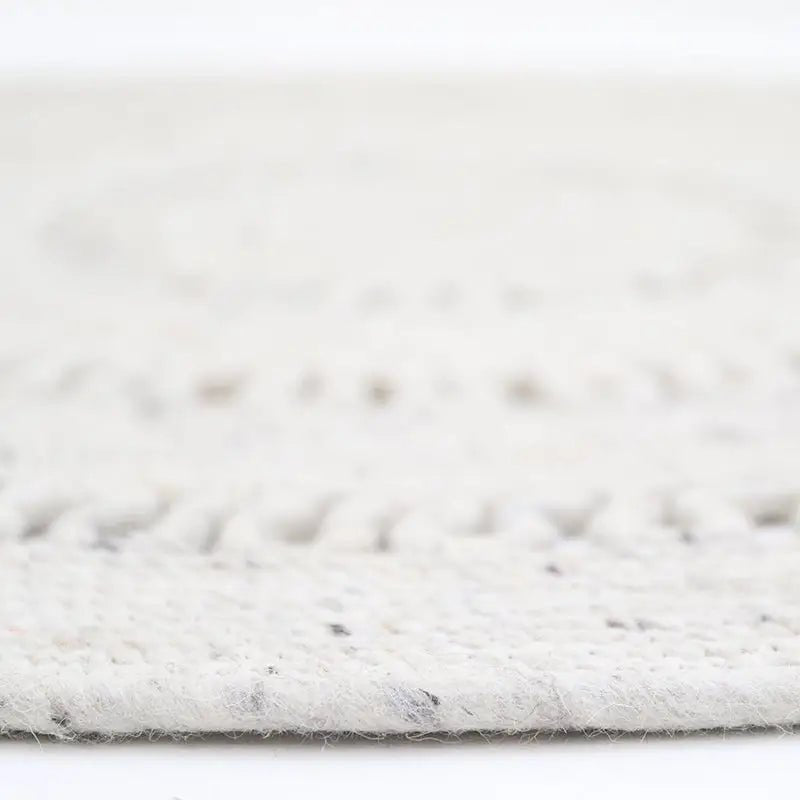 Alfombra de lana redonda BIBEK NATUREL S - Sueños de Cigueña