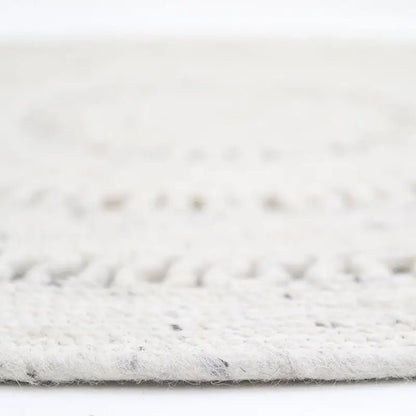 Alfombra de lana redonda BIBEK NATUREL S - Sueños de Cigueña