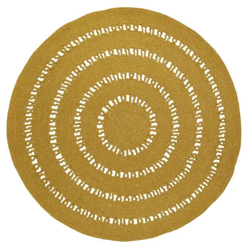 Alfombra de lana redonda BIBEK MANGUE S - Sueños de Cigueña