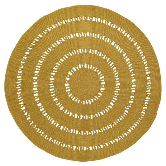 Alfombra de lana redonda BIBEK MANGUE S - Sueños de Cigueña 