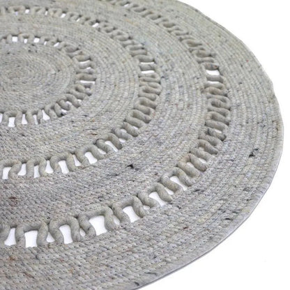 Alfombra de lana redonda BIBEK GRIS M - Sueños de Cigueña
