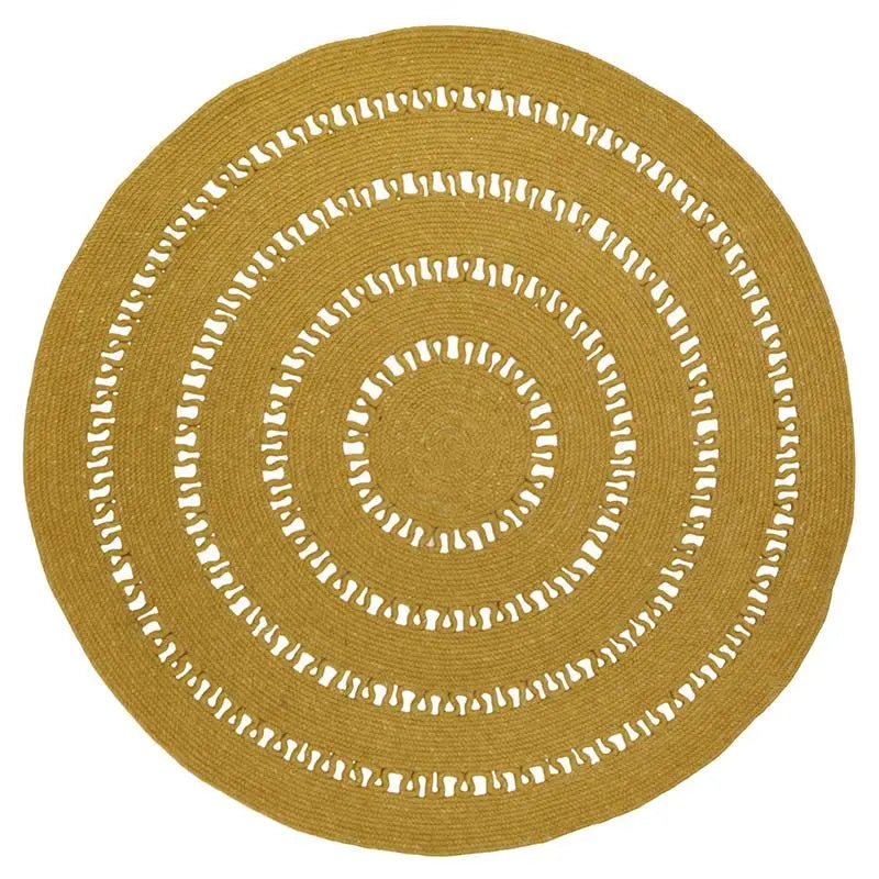 Alfombra de lana redonda BIBEK MANGUE M - Sueños de Cigueña