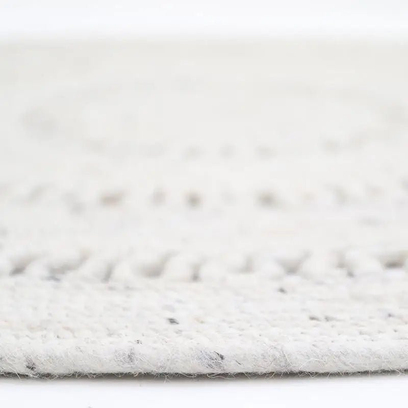 Alfombra de lana redonda BIBEK NATUREL M - Sueños de Cigueña