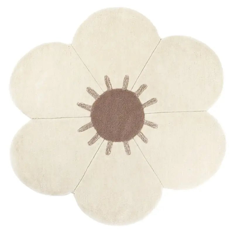 Alfombra infantil de Flor DAISY de lana 95cm - Sueños de Cigueña 