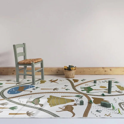 Alfombra infantil interior y exterior LITTLE JURASIC - Sueños de Cigueña 