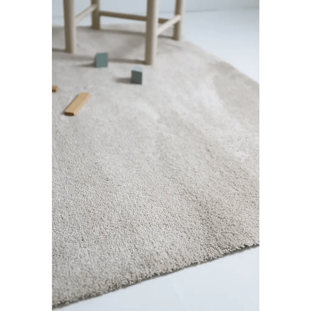 Alfombra lavable en maquina uni ETICO CREME M - Sueños de Cigueña 