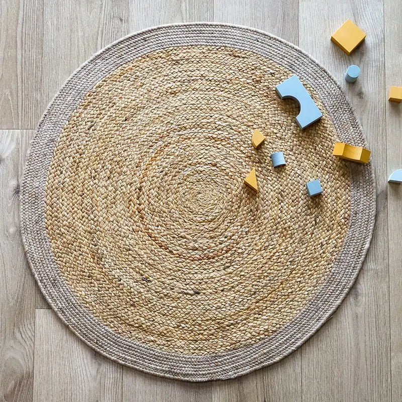 YHUKI TAUPE S Alfombra Jute y Lana - Sueños de Cigueña
