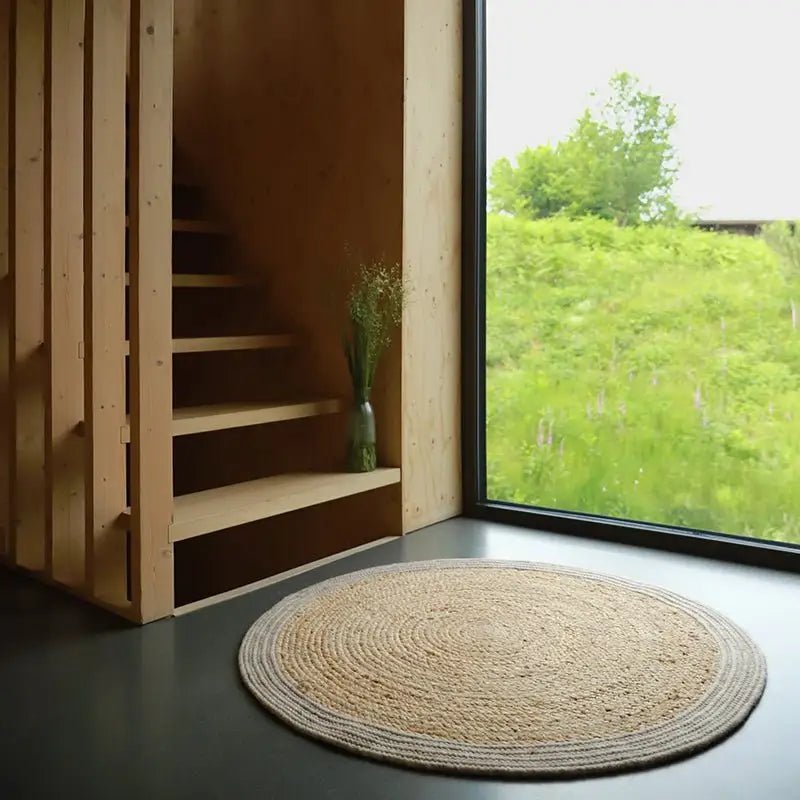 YHUKI TAUPE S Alfombra Jute y Lana - Sueños de Cigueña