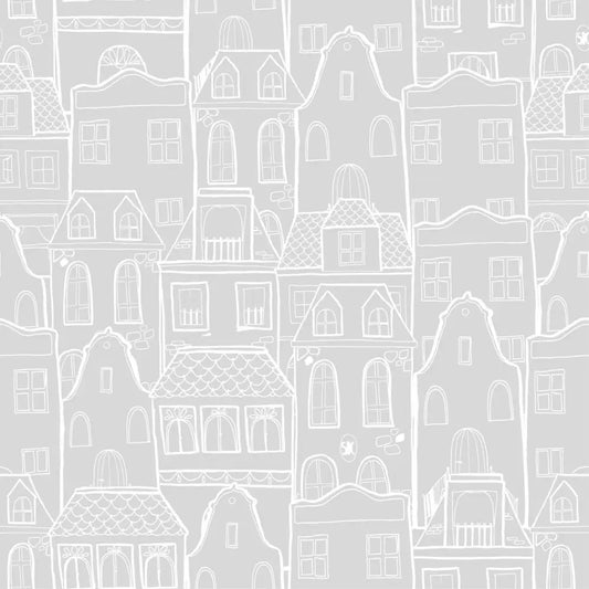 Papel Pintado CASAS SDC-LH-003 GRIS / BLANCO Papel Pintado HOUSES SDC-LH-002 - Sueños de Cigueña 82 € Papel Pintado