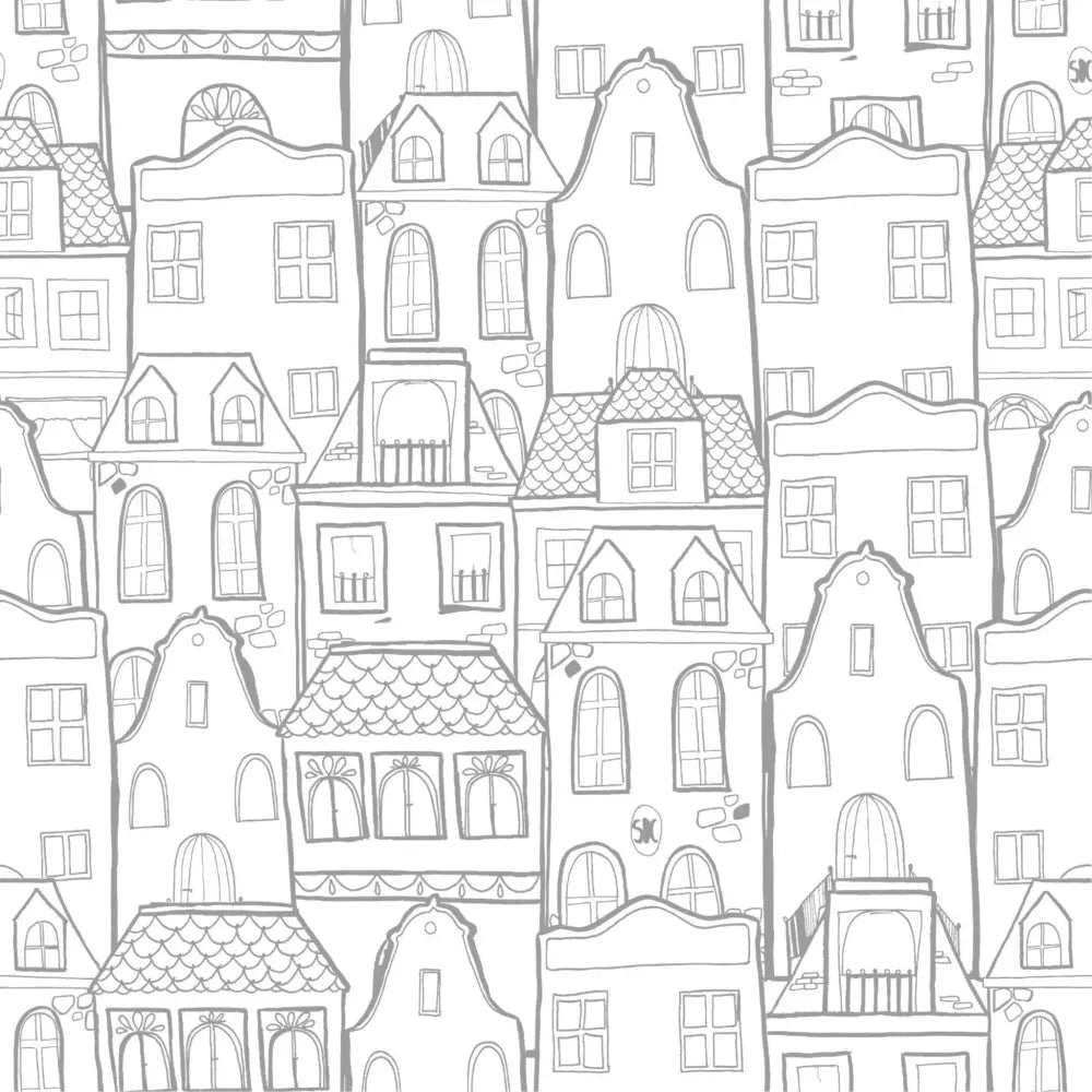 Papel Pintado HOUSES SDC - LH - 002 - Sueños de Cigueña
