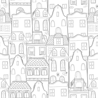 Papel Pintado HOUSES SDC - LH - 002 - Sueños de Cigueña