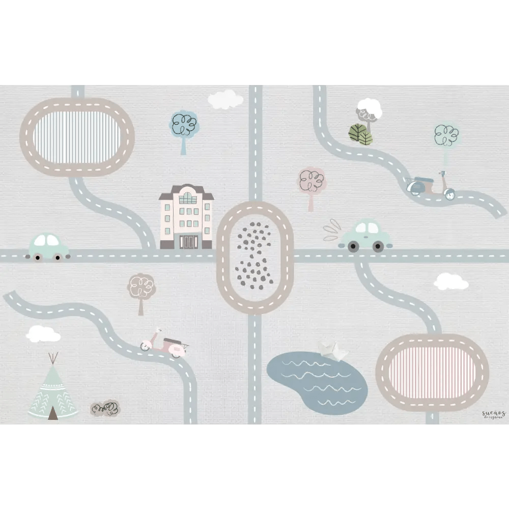 Alfombra Vinilica 120x160 Mod. CITY - Sueños de Cigueña 