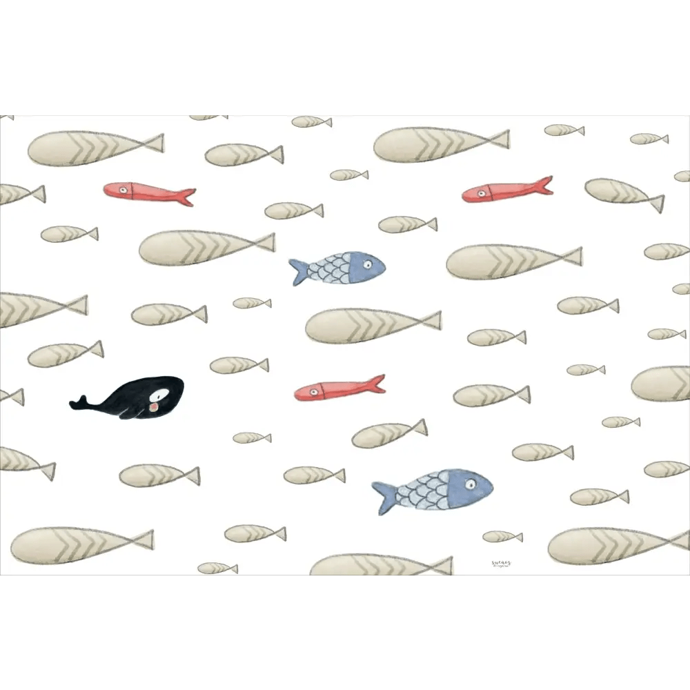Alfombra Vinilica 120x160 SDC FISH - Sueños de Cigueña 
