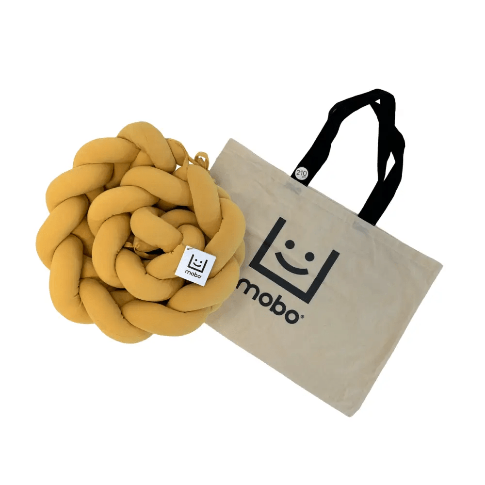 Trenza Protector de Cuna 180cm MOSTAZA - Sueños de Cigueña 